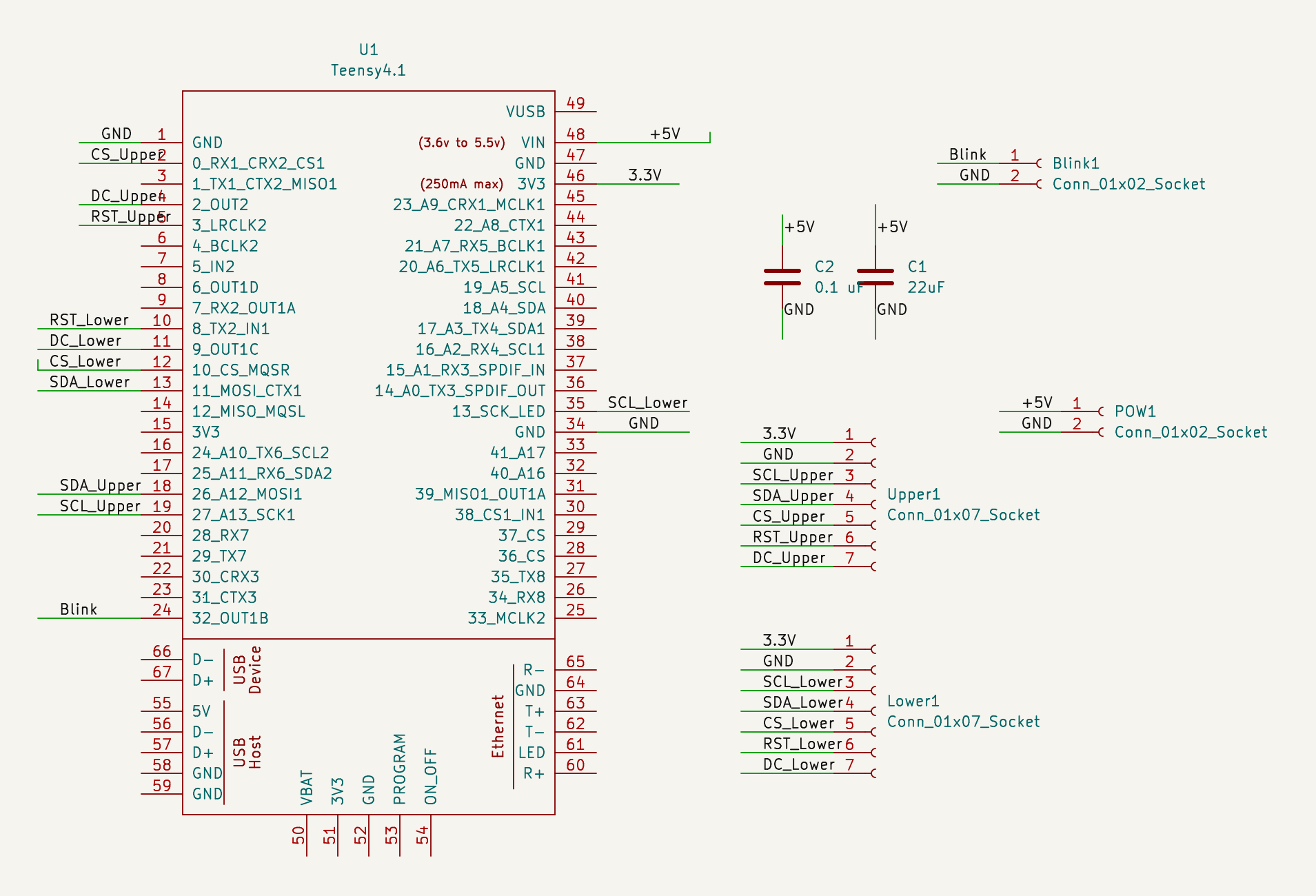 The schematic for the eye controller.